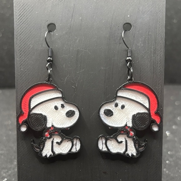 Jewelry - Snoopy Santa Earrings